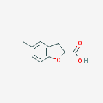 5-Methyl-2,3-dihydrobenzofuran-2-carboxylic acid molecular structure