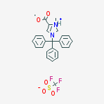 1H-IMIDAZOLIUM, 5-(METHOXYCARBONYL)-1-METHYL-3-(TRIPHENYLMETHYL)-, 1,1,1-TRIFLUOROMETHANESULFONATE (1:1)