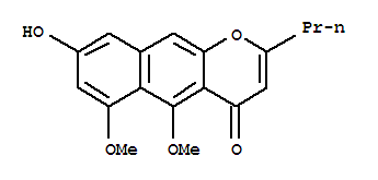 8-Hydroxy-5,6-dimethoxy-2-propyl-4H-naphtho[2,3-b]pyran-4-one molecular structure