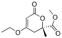 2H-Pyran-2-carboxylicacid, 4-ethoxy-3,6-dihydro-2-methyl-6-oxo-, methyl ester, (2S)- molecular structure