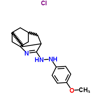 4-azatricyclo[4.3.1.1~3,8~]undec-4-ene, 5-[2-(4-methoxyphenyl)hydrazinyl]-, chloride (1:1)