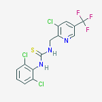 1-((3-Chloro-5-(trifluoromethyl)pyridin-2-yl)methyl)-3-(2,6-dichlorophenyl)thiourea molecular structure