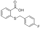 2-[(4-fluorobenzyl)thio]benzoic acid molecular structure