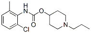 2-Chloro-6-methylcarbanilic acid 1-propyl-4-piperidinyl ester molecular structure