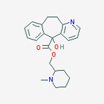 (1-methylpiperidin-2-yl)methyl 11-hydroxy-5,6-dihydrobenzo[1,2]cyclohepta[3,4-b]pyridine-11-carboxylate molecular structure