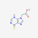 (6-thioxo-3,6-dihydro-9H-purin-9-yl)acetic acid molecular structure