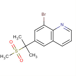 Quinoline, 8-bromo-6-[1-methyl-1-(methylsulfonyl)ethyl]- molecular structure