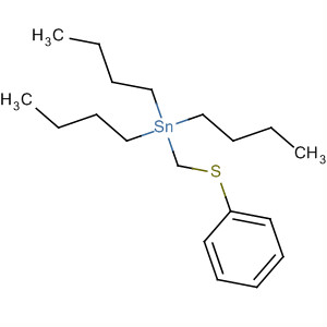 Stannane, tributyl[(phenylthio)methyl]- molecular structure