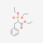 ethyl 2-(diethoxyphosphoryl)-3-phenylpropanoate molecular structure