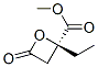 2-OXETANECARBOXYLIC ACID 2-ETHYL-4-OXO-,METHYL ESTER,(2S)- molecular structure