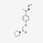 2-{4-[(1E)-N-hydroxyethanimidoyl]phenoxy}-1-(pyrrolidin-1-yl)ethanone molecular structure
