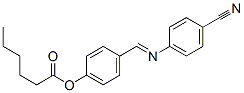 Hexanoic acid 4-[(4-cyanophenyl)iminomethyl]phenyl ester molecular structure
