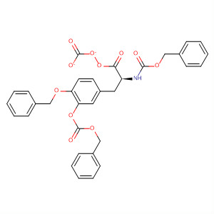 L-Tyrosine,N-[(phenylmethoxy)carbonyl]-3-[[(phenylmethoxy)carbonyl]oxy]-,phenylmethyl carbonate (ester) molecular structure