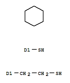 Cyclohexaneethanethiol,3(or 4)-mercapto- molecular structure