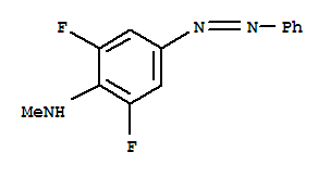 2,6-difluoro-N-methyl-4-[(E)-phenyldiazenyl]aniline molecular structure