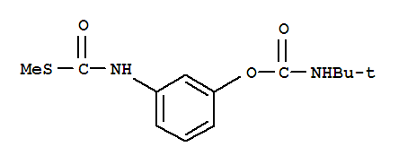 3-{[(methylsulfanyl)carbonyl]amino}phenyl tert-butylcarbamate molecular structure