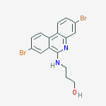 3-[(3,8-dibromophenanthridin-6-yl)amino]propan-1-ol