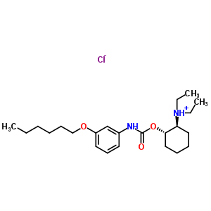 (1S,2S)-N,N-diethyl-2-({[3-(hexyloxy)phenyl]carbamoyl}oxy)cyclohexanaminium chloride