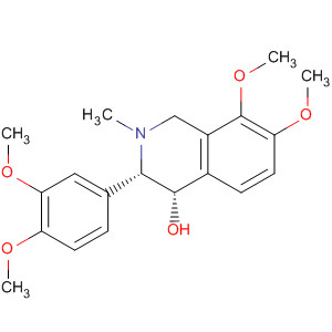 4-Isoquinolinol,3-(3,4-dimethoxyphenyl)-1,2,3,4-tetrahydro-7,8-dimethoxy-2-methyl-,(3S,4S)-