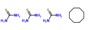 thiourea, compd. with cyclooctane (3:1) molecular structure