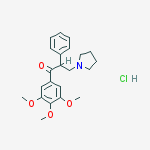 2-phenyl-3-(pyrrolidin-1-yl)-1-(3,4,5-trimethoxyphenyl)propan-1-one hydrochloride (1:1)