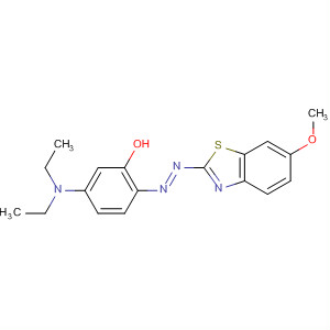 Phenol, 5-(diethylamino)-2-[(1E)-(6-methoxy-2-benzothiazolyl)azo]- molecular structure