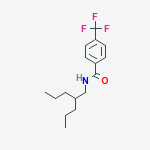 N-(2-propylpentyl)-4-(trifluoromethyl)benzamide molecular structure