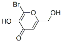 6-bromo-5-hydroxy-2-hydroxymethyl-4-pyranone molecular structure