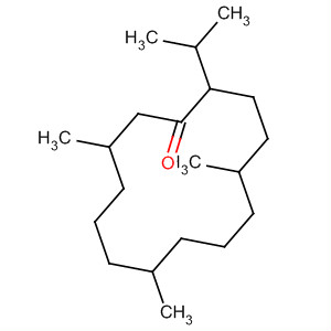 Cyclotetradecanone, 5,9,13-trimethyl-2-(1-methylethyl)- molecular structure