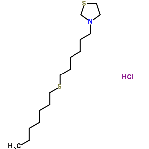 3-[6-(heptylsulfanyl)hexyl]-1,3-thiazolidine hydrochloride molecular structure