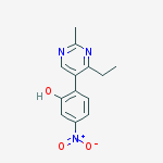 2-(4-ethyl-2-methylpyrimidin-5-yl)-5-nitrophenol molecular structure