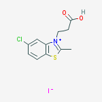 3-(2-carboxyethyl)-5-chloro-2-methyl-1,3-benzothiazol-3-ium molecular structure