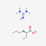 Hexanoic acid, 2-ethyl-, compd. with N,N,N',N'-tetramethylguanidine (1:1) molecular structure