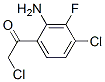 Ethanone,  1-(2-amino-4-chloro-3-fluorophenyl)-2-chloro- molecular structure