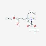 tert-butyl 2-(3-ethoxy-3-oxopropyl)piperidine-1-carboxylate molecular structure