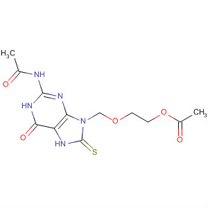 Acetamide,N-[9-[[2-(acetyloxy)ethoxy]methyl]-6,7,8,9-tetrahydro-6-oxo-8-thioxo-1H-purin-2-yl]- molecular structure