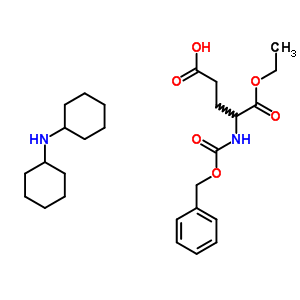 4-{[(benzyloxy)carbonyl]amino}-5-ethoxy-5-oxopentanoic acid - N-cyclohexylcyclohexanamine (1:1)  molecular structure