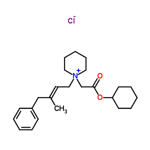 1-(3-BENZYL-2-BUTENYL)-1-(CARBOXYMETHYL)PIPERIDINIUM CHLORIDE CYCLOHEXYL ESTER molecular structure