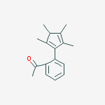 Ethanone, 1-[2-(2,3,4,5-tetramethyl-1,4-cyclopentadien-1-yl)phenyl]- molecular structure