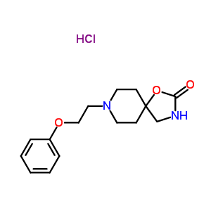8-(2-phenoxyethyl)-1-oxa-3,8-diazaspiro[4.5]decan-2-one hydrochloride (1:1) molecular structure