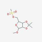 methyl 2,3-O-(1-methylethylidene)-5-O-(methylsulfonyl)pentofuranoside molecular structure