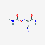 Acetamide, 2-cyano-2-[[[(methylamino)carbonyl]oxy]imino]- molecular structure