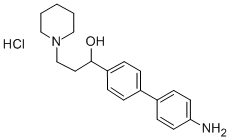 alpha-(4-Amino-4-biphenylyl)-1-piperidinepropanol hydrochloride molecular structure