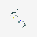 1-[(3-METHYL-THIOPHEN-2-YLMETHYL)-AMINO]-PROPAN-2-OL molecular structure