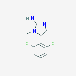 1H-Imidazol-2-amine, 5-(2,6-dichlorophenyl)-4,5-dihydro-1-methyl- molecular structure