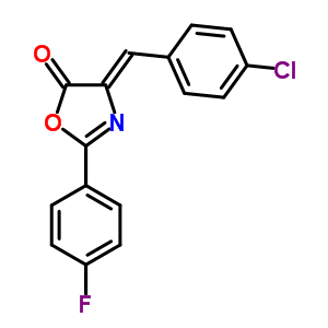 (4Z)-4-(4-chlorobenzylidene)-2-(4-fluorophenyl)-1,3-oxazol-5(4H)-one molecular structure