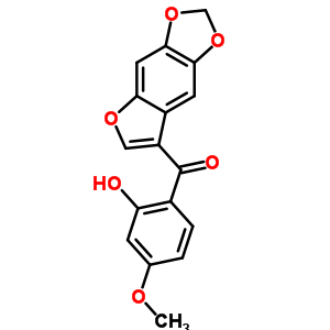 Furo[2,3-f][1,3]benzodioxol-7-yl-(2-hydroxy-4-methoxyphenyl)methanone molecular structure