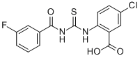 5-CHLORO-2-[[[(3-FLUOROBENZOYL)AMINO]THIOXOMETHYL]AMINO]-BENZOIC ACID molecular structure