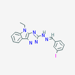 5-ethyl-n-[(e)-(3-iodophenyl)methylideneamino]-[1,2,4]triazino[5,6-b]indol-3-amine molecular structure