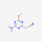 2-(4-amino-6-methoxy-1,3,5-triazin-2-yl)acetonitrile molecular structure